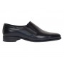 pantofi barbati eleganti negri din piele naturala fara siret GKR818EN